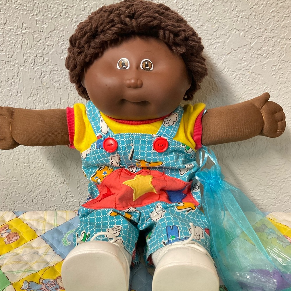 RARE VTG Cabbage Patch Kid Toddler Boy African American Head Mold #1 1989